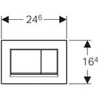 Geberit Sigma30 Dual Flush Plate technical drawing