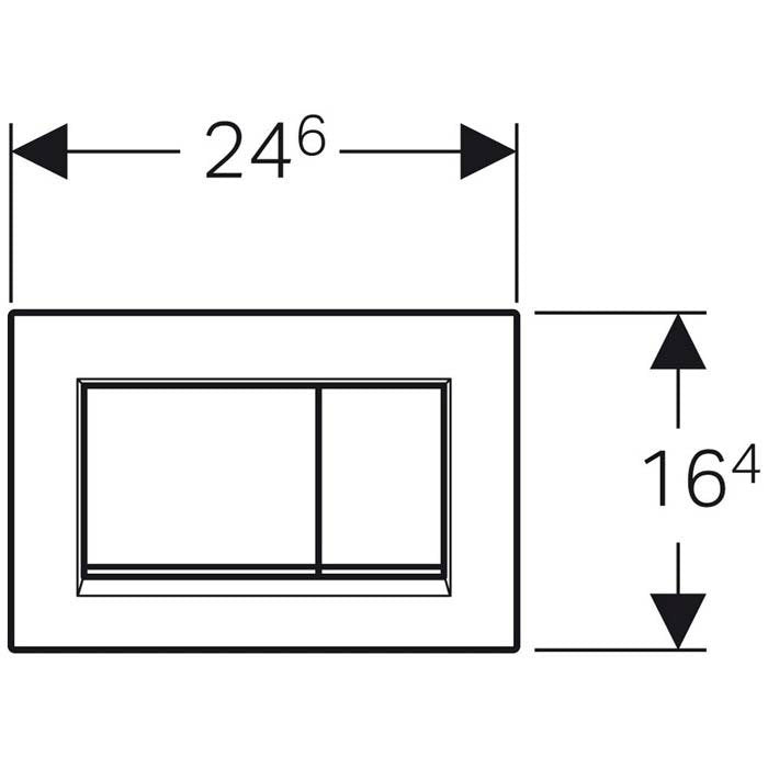 Geberit Sigma30 Dual Flush Plate technical drawing