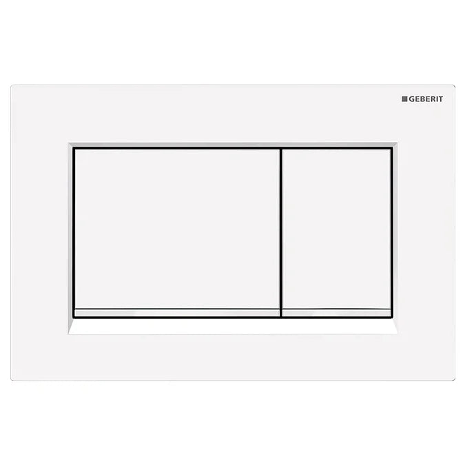 Geberit Sigma30 Dual Flush Plate in Matt White