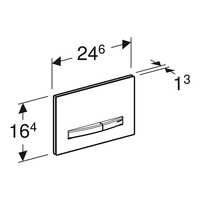 Geberit Sigma50 Dual Flush Plate technical drawing