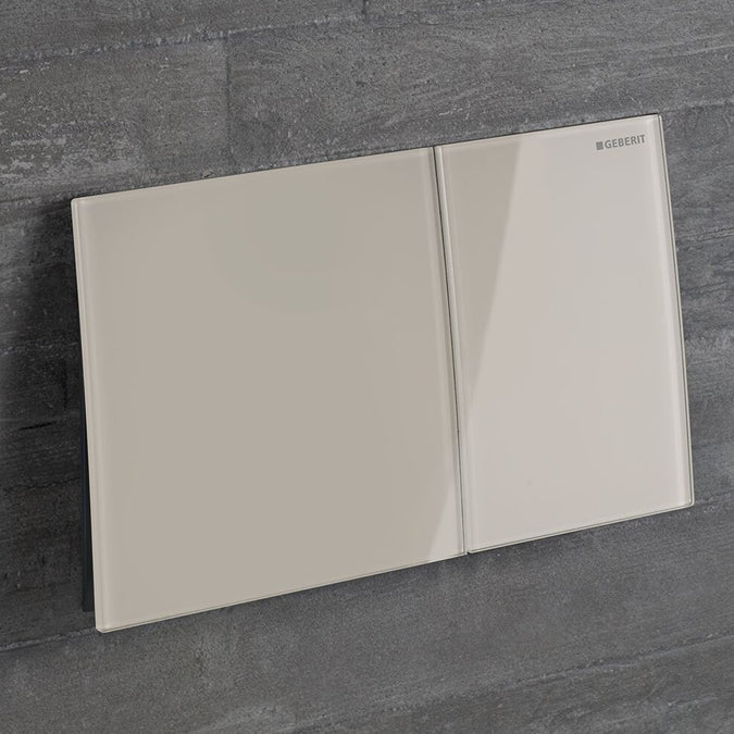 Geberit Sigma70 Dual Flush Plate in Sand Grey Glass
