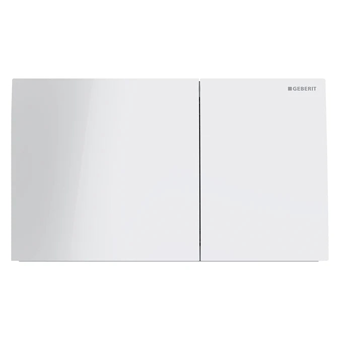 Geberit Sigma70 Dual Flush Plate in White Glass