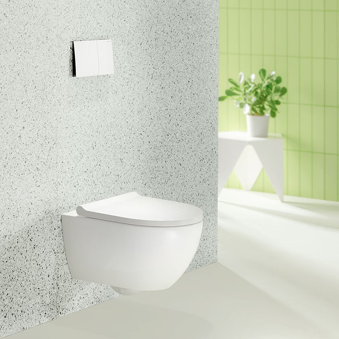 Geberit Sigma70 Dual Flush Plate in White Glass