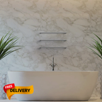 Warmup Burdock Electric Square Single Bar Heated Towel Rail ( Available in Polished or Brushed)