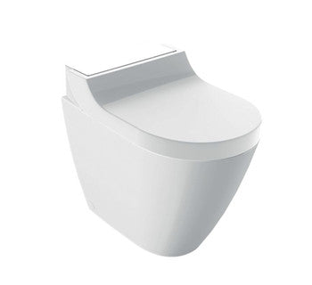 Geberit AquaClean Tuma Comfort Floorstanding Shower Toilet in White Glass