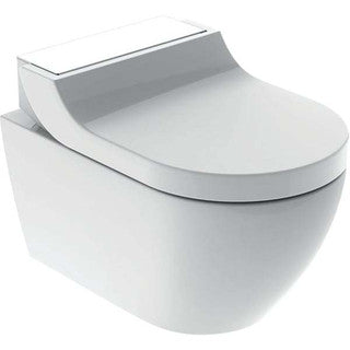 Geberit AquaClean Tuma Comfort Wall-Hung Shower Toilet in White Glass