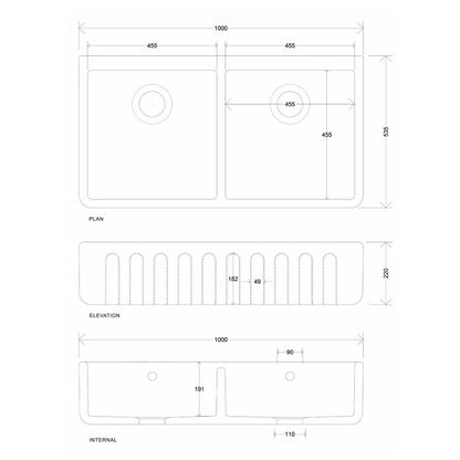 Whitebirk Sink Company 1.25″ Universal Push Waste ( Chrome ) dim