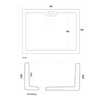 Whitebirk Sink Company Cleveleys Sink 595x460x225mm dim