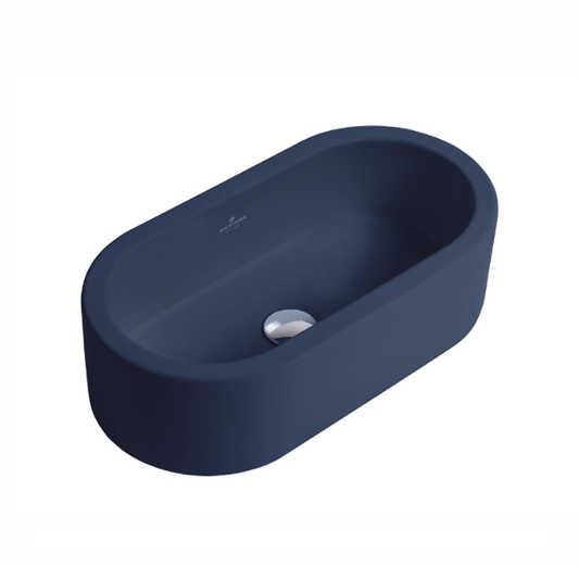 Whitebirk Sink Company Eden Bathroom Basin 520 x 270 x 150mm blue