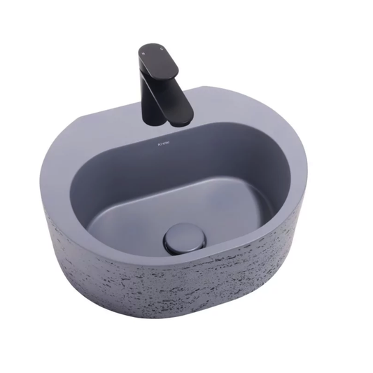 Whitebirk Sink Company Elounda Kréte Bathroom Basin Sink blue grey