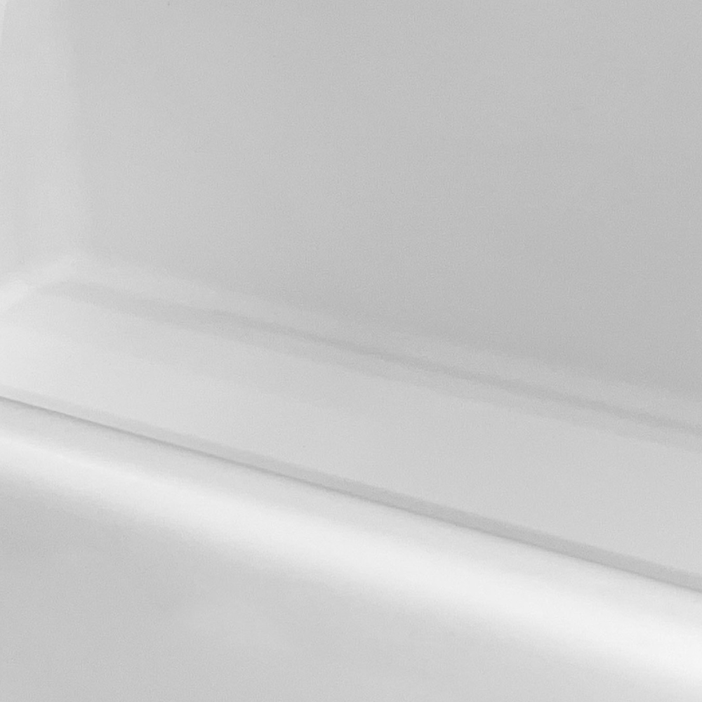 Whitebirk Sink Company Fluted Lostock Sink 795 x 465 x 220mm white matt