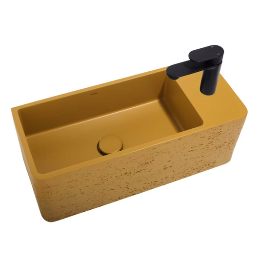 Whitebirk Sink Company Galini Kréte Bathroom Basin Sink YELLOW