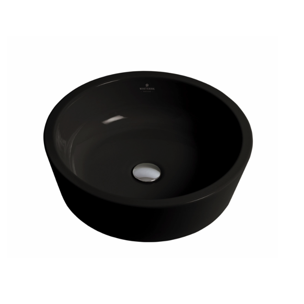 Whitebirk Sink Company Irwell Bathroom Basin 450 x 450 x 135mm black gloss