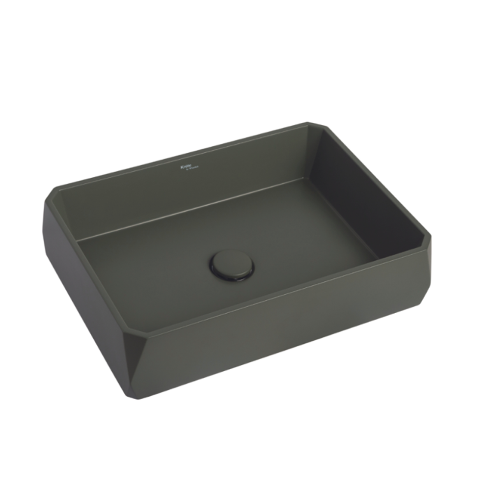 Whitebirk Sink Company Loutro Bathroom Sink 500 x 350 x 120mm grey green