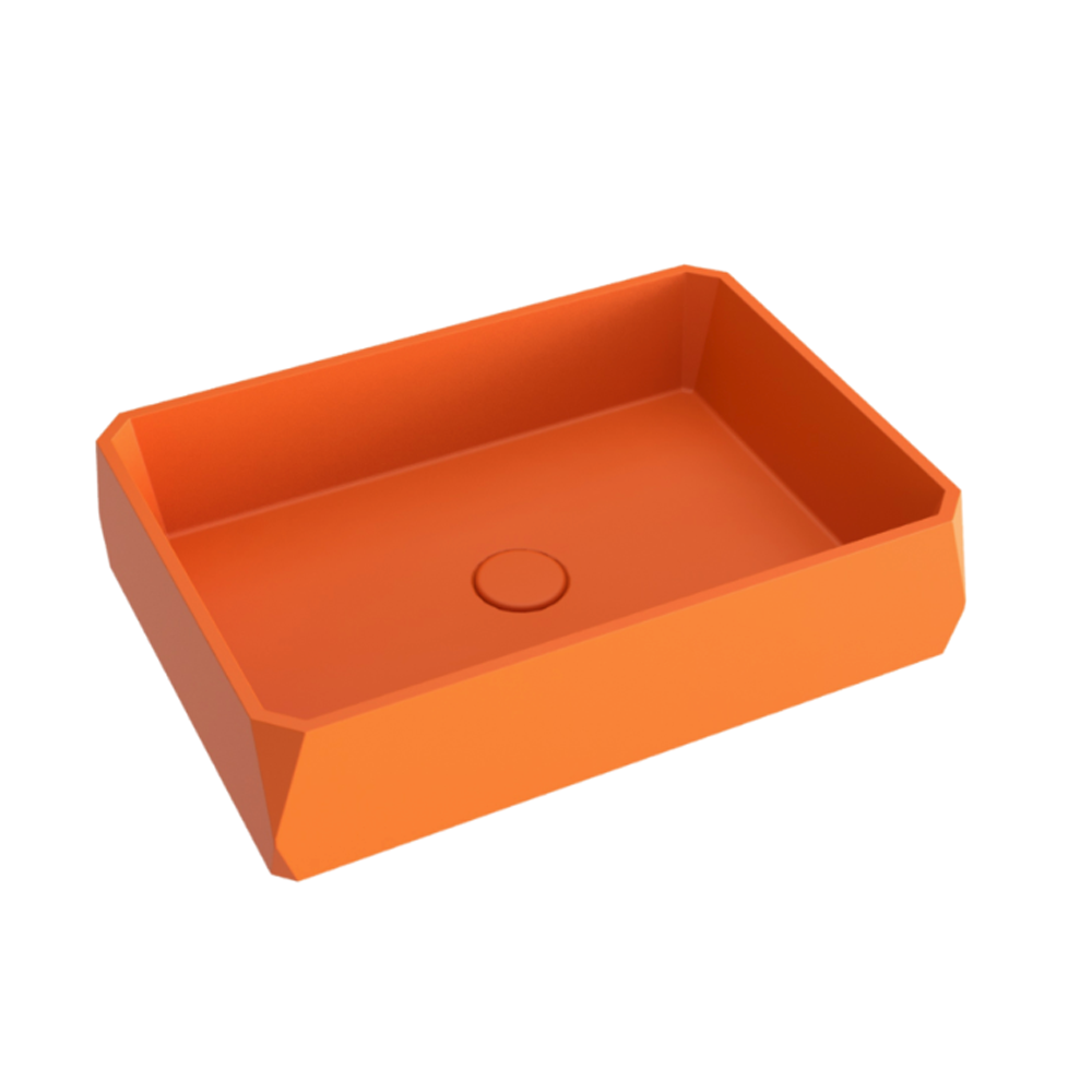 Whitebirk Sink Company Loutro Bathroom Sink 500 x 350 x 120mm orange
