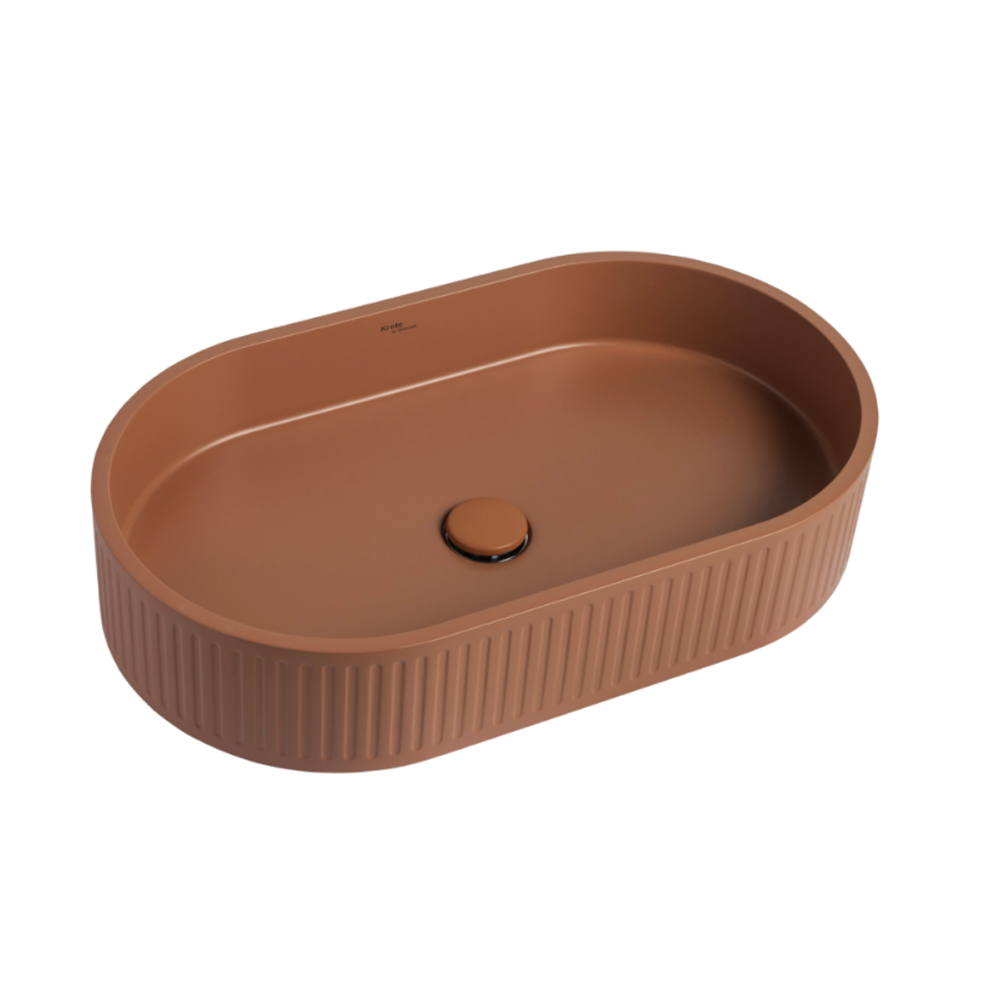 Whitebirk Sink Company Marathi Sink 600 x 350 x 120mm orange brown