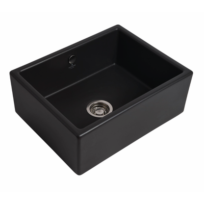 Whitebirk Sink Company Mellor Farmhouse Sink 595x465x230mm gloss black