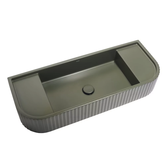Whitebirk Sink Company Samaria Kréte Bathroom Basin Sink grey green