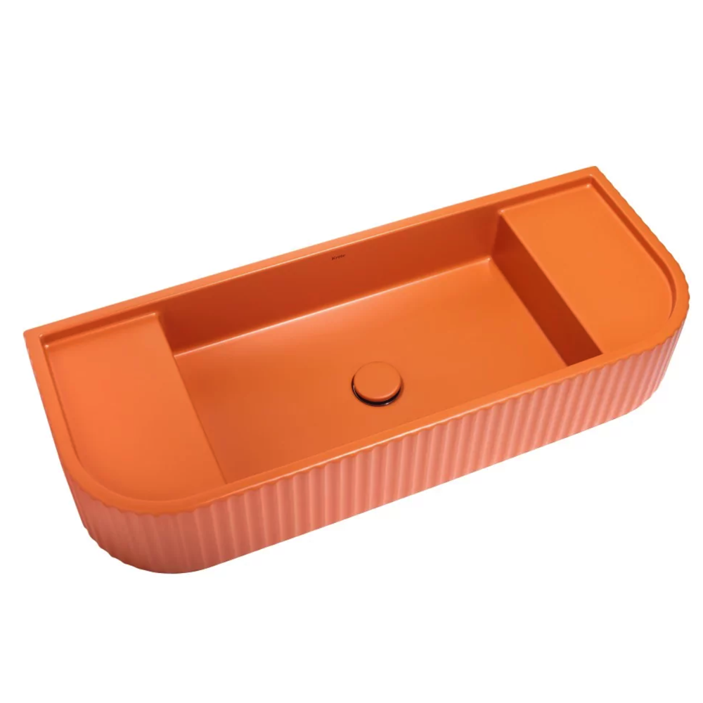 Whitebirk Sink Company Samaria Kréte Bathroom Basin Sink  orange
