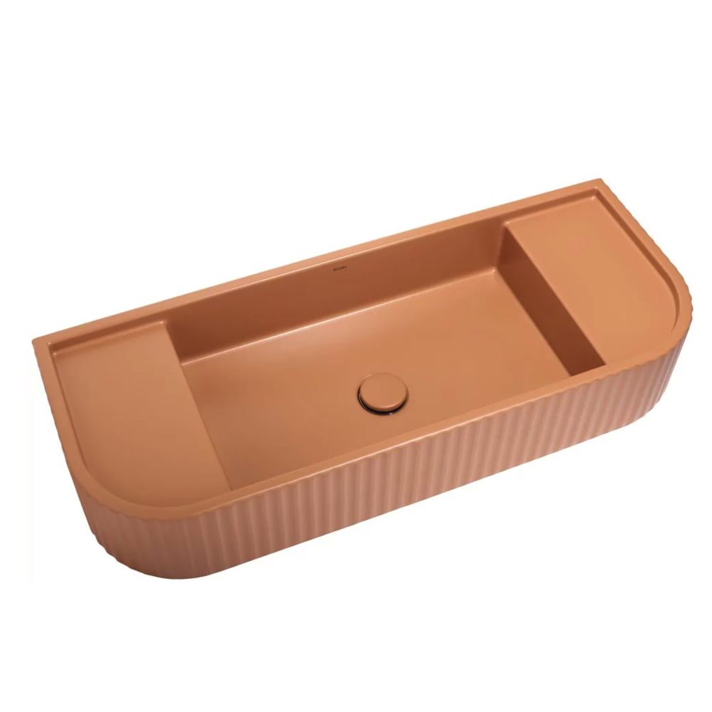 Whitebirk Sink Company Samaria Kréte Bathroom Basin Sink orange brown