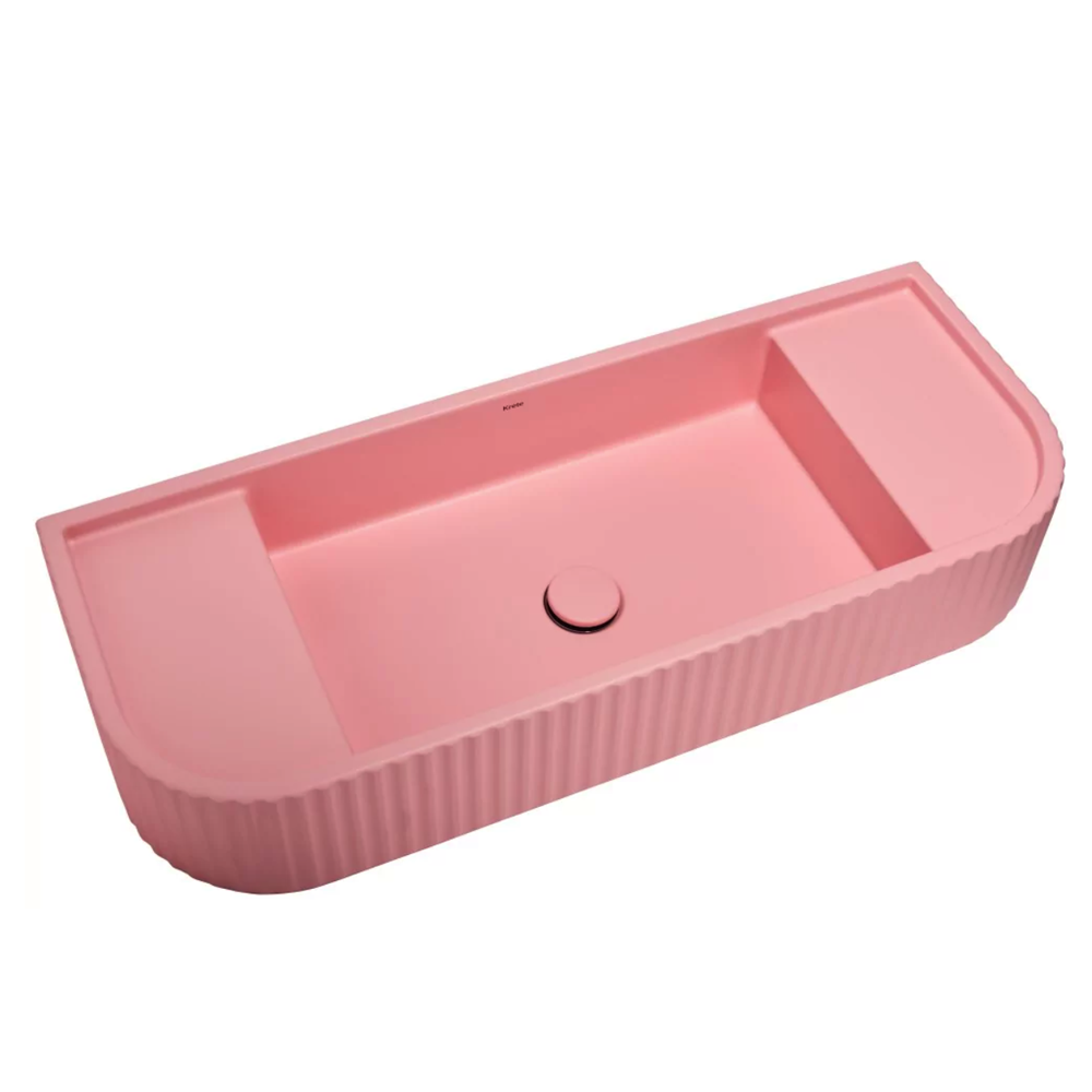 Whitebirk Sink Company Samaria Kréte Bathroom Basin Sink pink