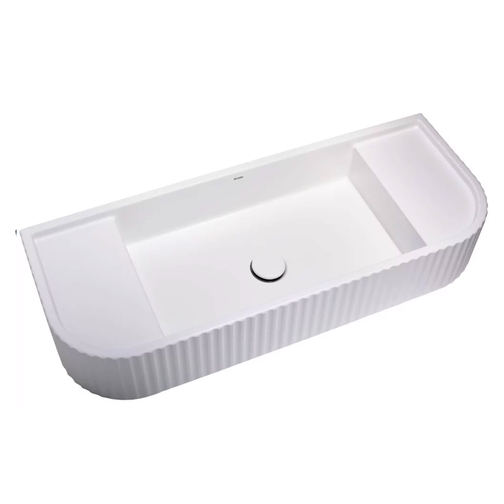 Whitebirk Sink Company Samaria Kréte Bathroom Basin Sink white