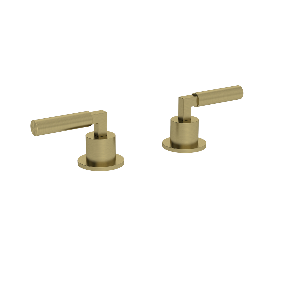 Coalbrook Zurich deck mounted on/off valves ZU2112 brushed brass