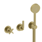 Coalbrook Zurich Maestro concealed thermostatic shower with 2 way diverter and handshower in brushed brass, ZU3054