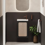 Crosswater Alo Cloakroom Unit with Basin in Rattan & Black