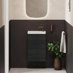 Crosswater Alo Cloakroom Unit with Basin in Steelwood