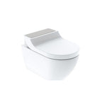 Geberit AquaClean Tuma Comfort Wall-Hung Shower Toilet in Brushed Stainless Steel