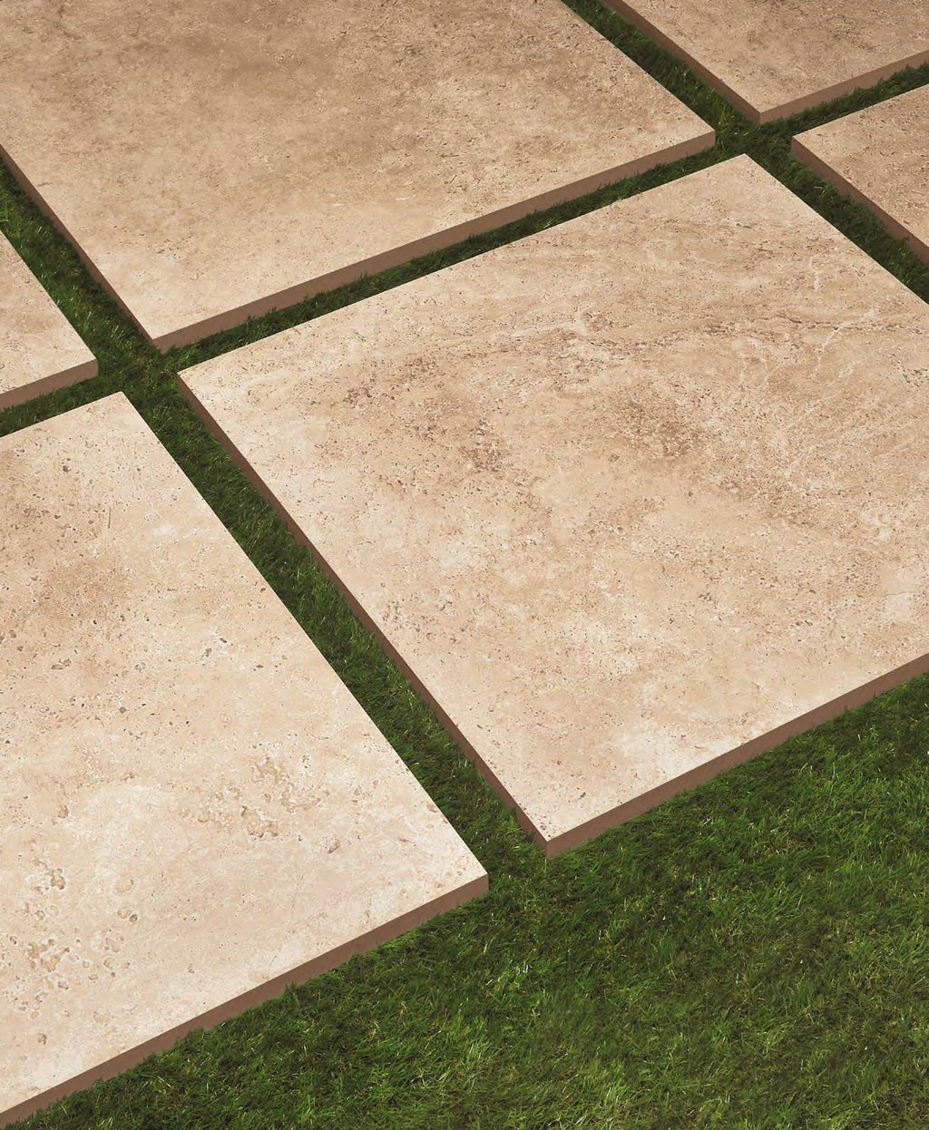 Coem Aquitaine Beige gresX2 20mm outdoor porcelain paving, laid installation