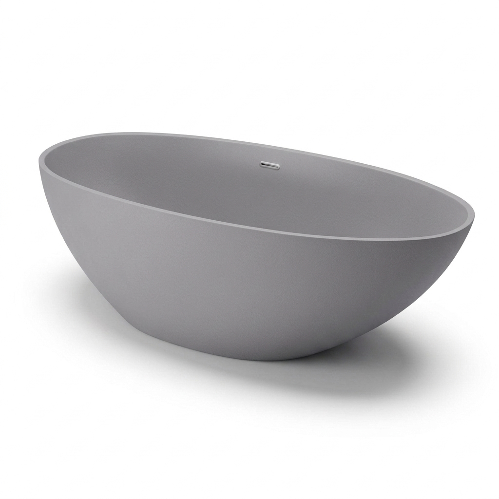 ash Emporio Bagno Corto 150 Surface Freestanding Stone White & Colour Bath