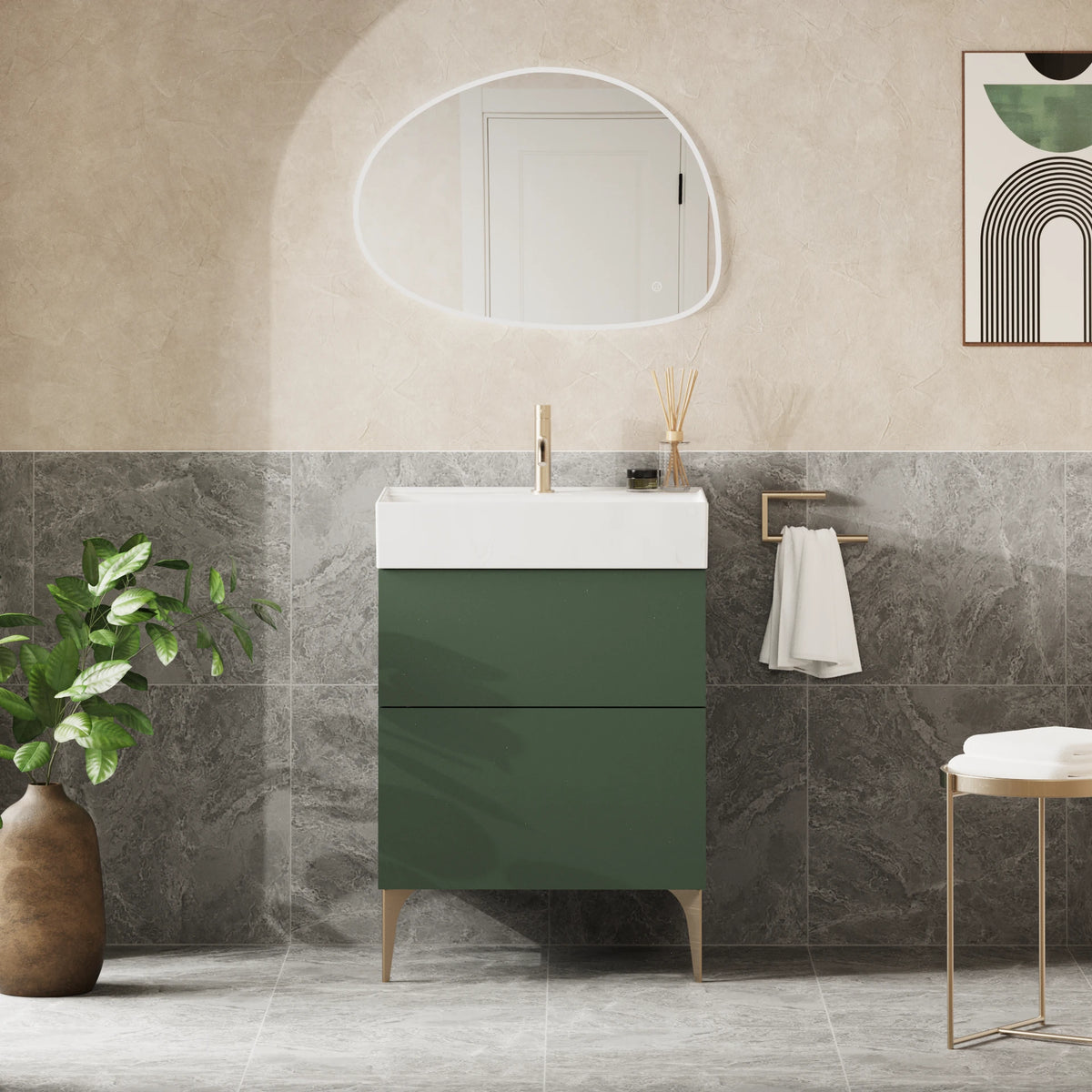 Crosswater Avenue Leg Set in Brushed Brass