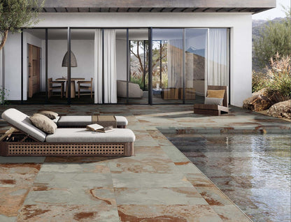 COEM Bali Slate-Effect light green 60x90 poolside lifestyle