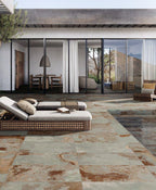 Coem Bali Light Green gresX2 20mm outdoor porcelain paving, laid installation