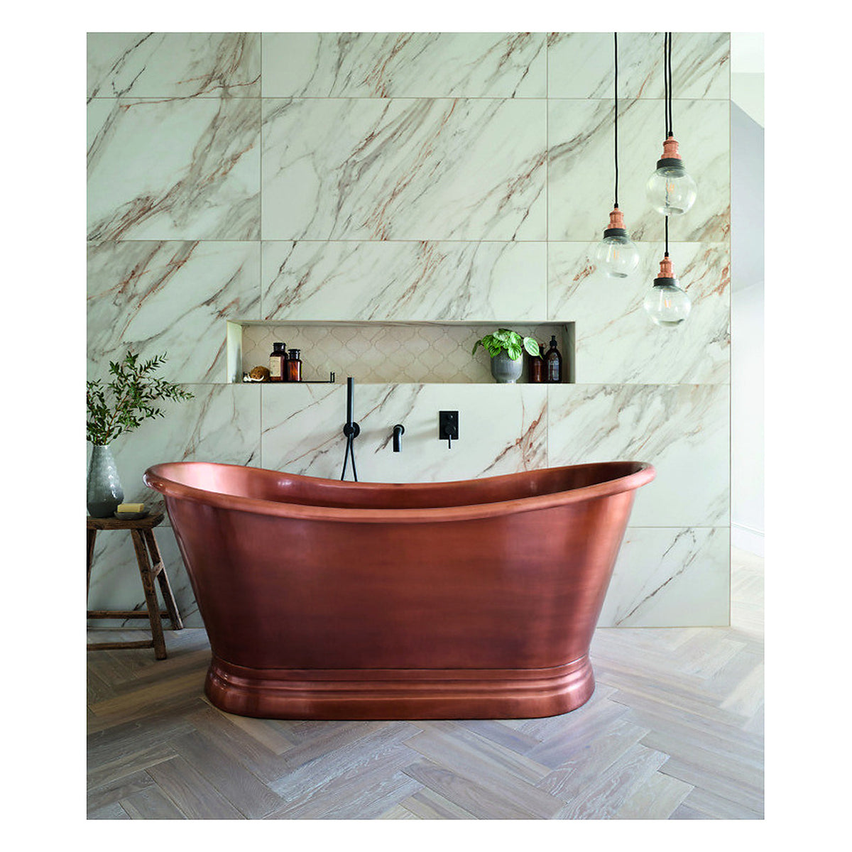 BC Designs Antique Copper Boat Bath room set