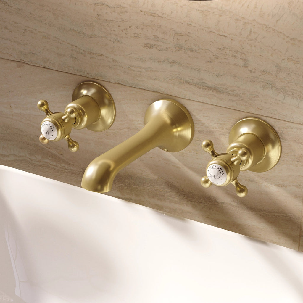 Crosswater Belgravia 3 Hole Basin Wall Tap