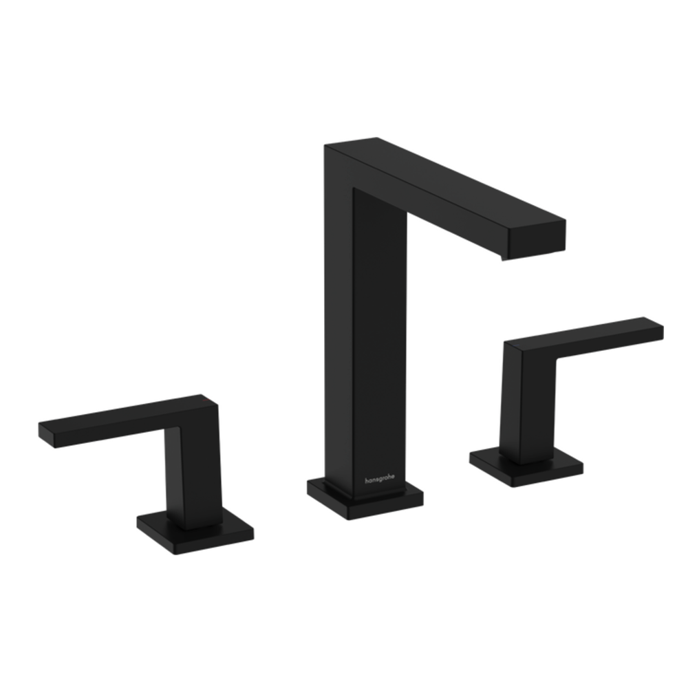 Hansgrohe Tecturis E 3-hole basin mixer 150 EcoSmart+ with push-open waste set