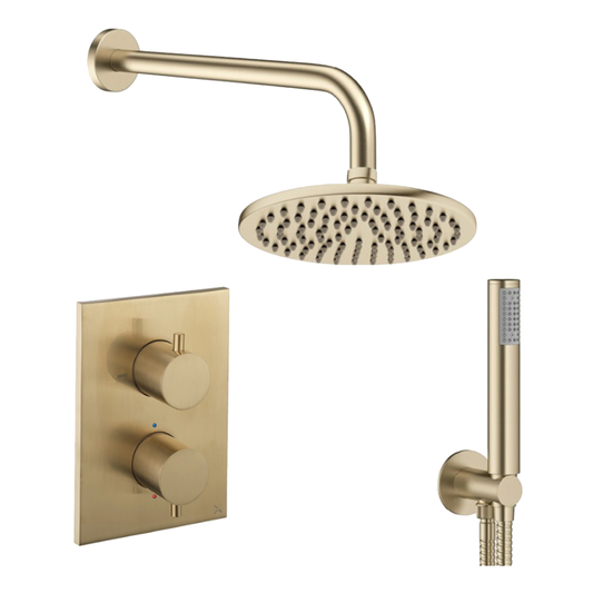 Crosswater MPRO Brushed Brass Crossbox Shower BUNDLE PACK DEAL