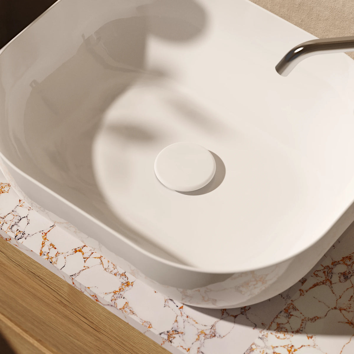 Crosswater Ceramic Basin Click Clack Waste unslotted