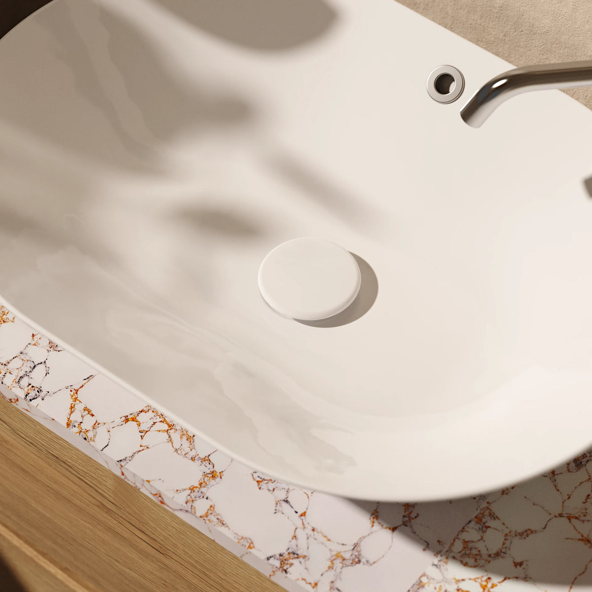 Crosswater Ceramic Basin Click Clack Waste slotted