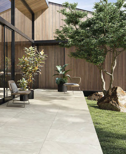 Coem Cardoso Corda gresX2 20mm outdoor porcelain paving, laid installation