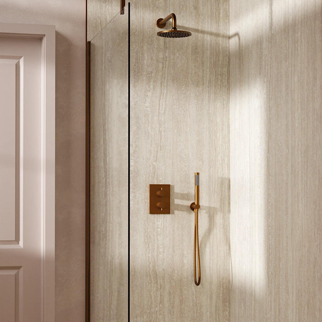 Crosswater Crossbox Shower Set 3 with Fixed Head and Pencil Handset