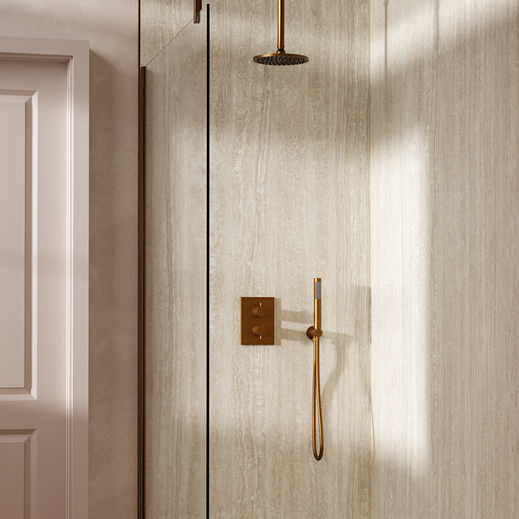 Crosswater Crossbox Shower Set 3 with Fixed Head and Pencil Handset