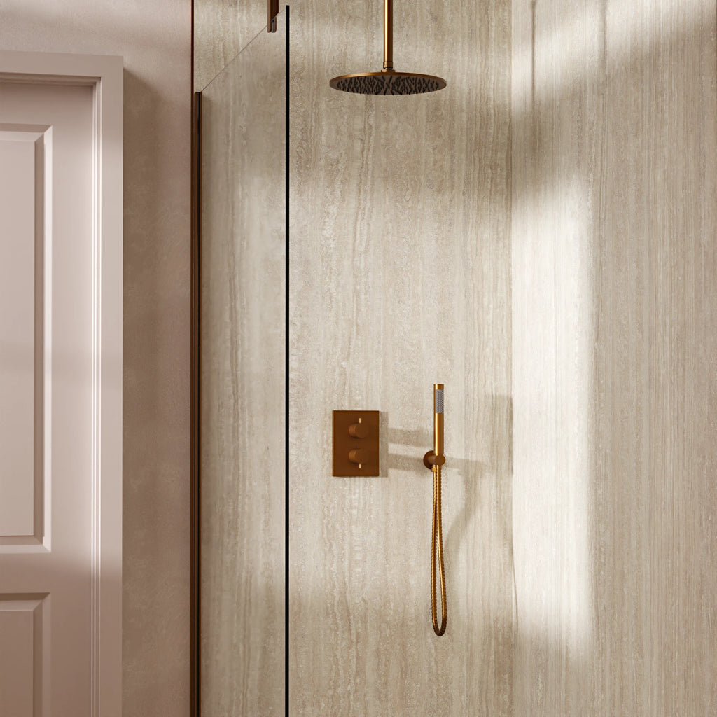 Crosswater Crossbox Shower Set 3 with Fixed Head and Pencil Handset