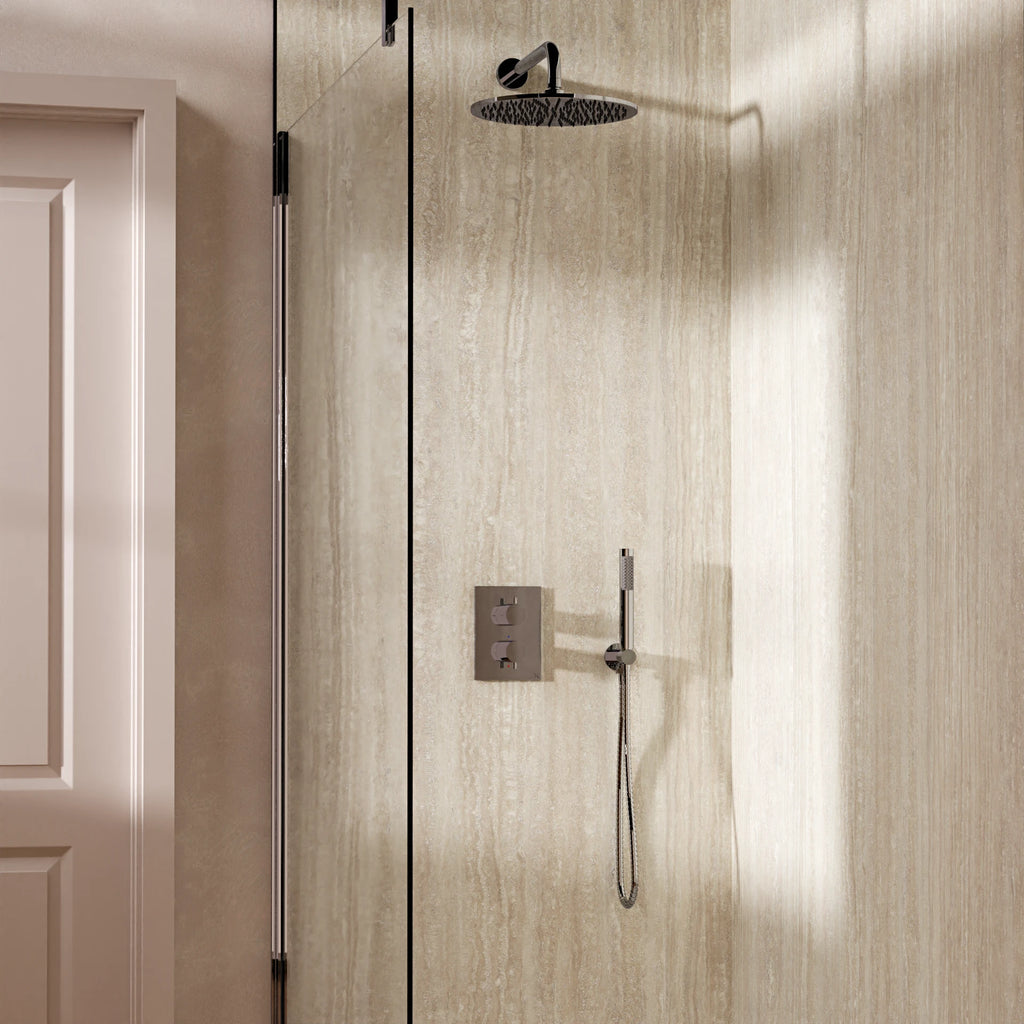 Crosswater Crossbox Shower Set 3 with Fixed Head and Pencil Handset