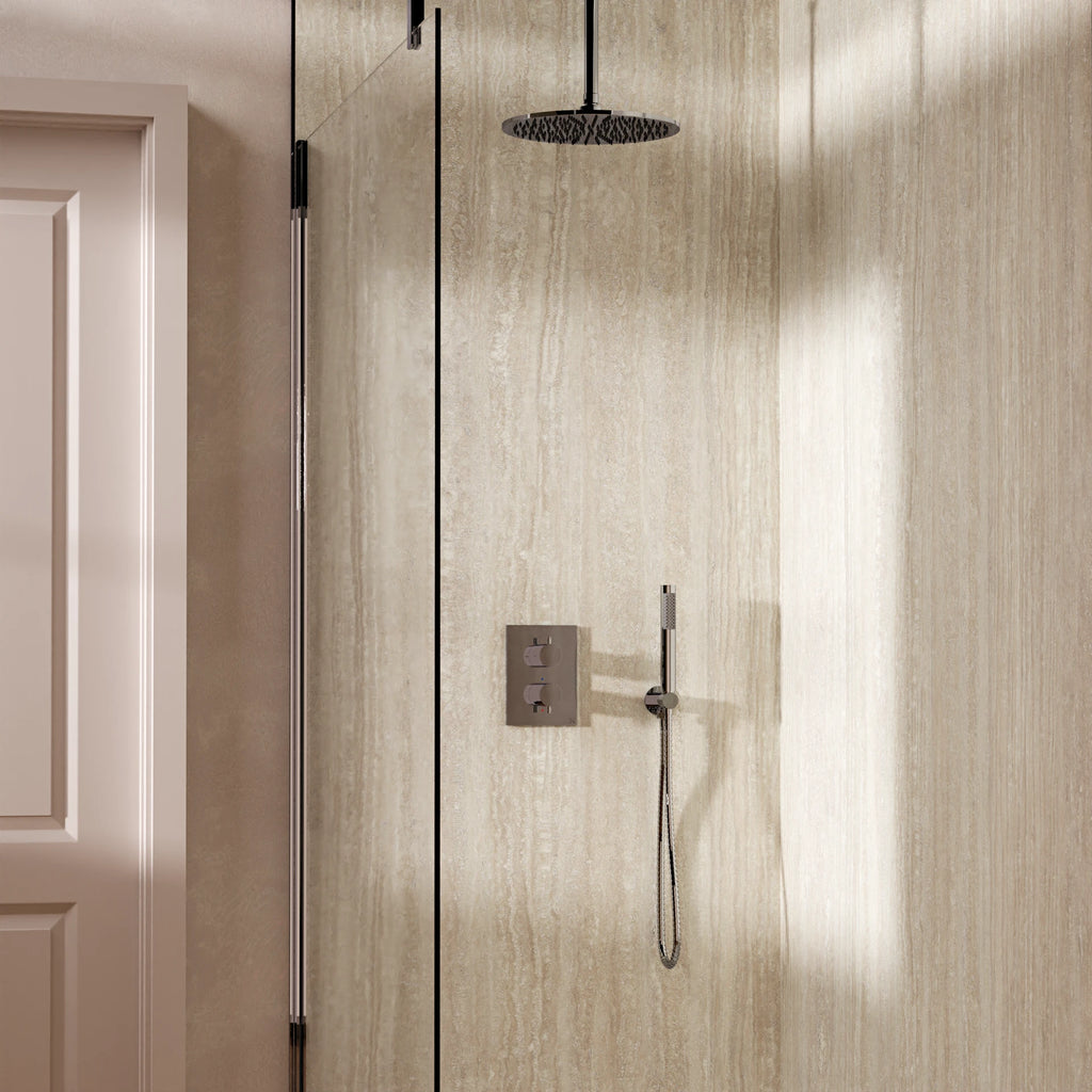 Crosswater Crossbox Shower Set 3 with Fixed Head and Pencil Handset