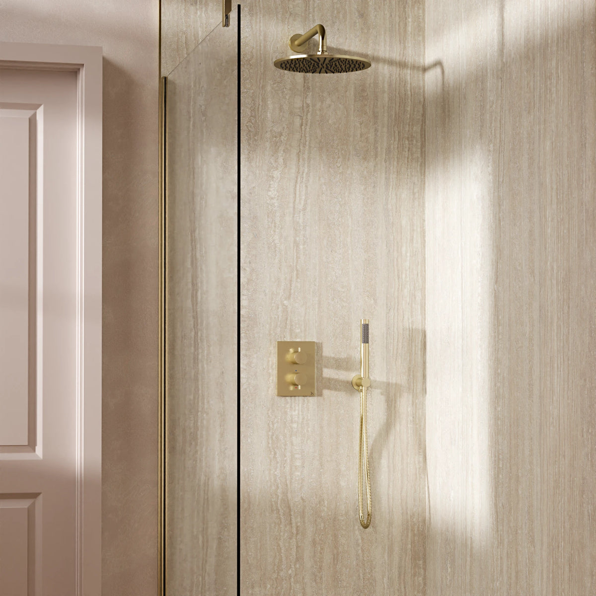 Crosswater Crossbox Shower Set 3 with Fixed Head and Pencil Handset