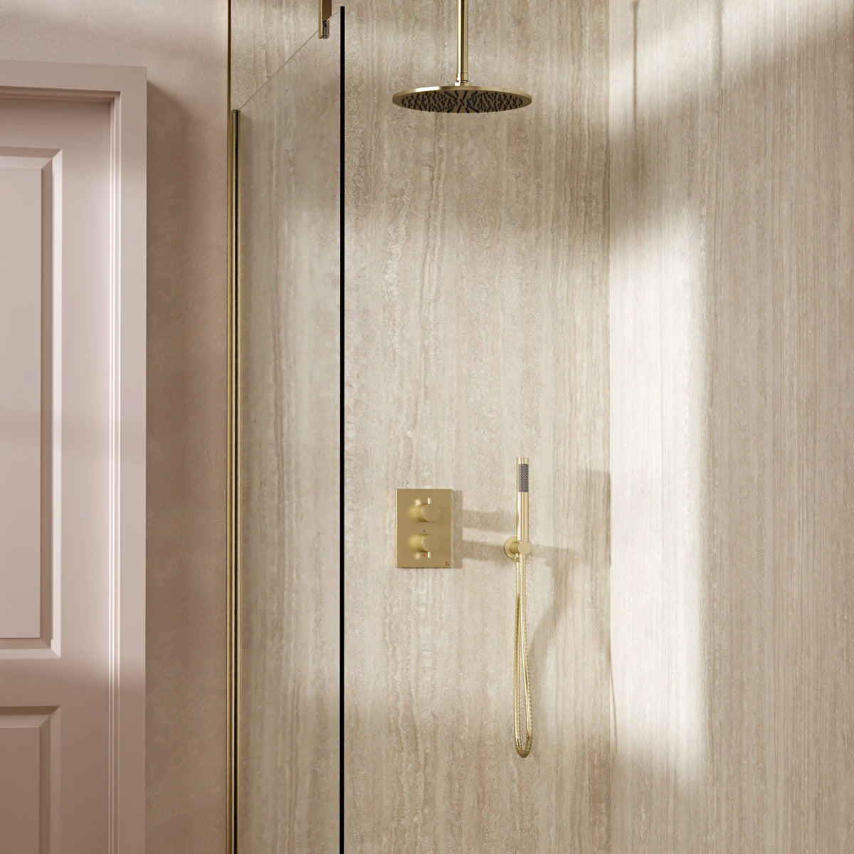 Crosswater Crossbox Shower Set 3 with Fixed Head and Pencil Handset